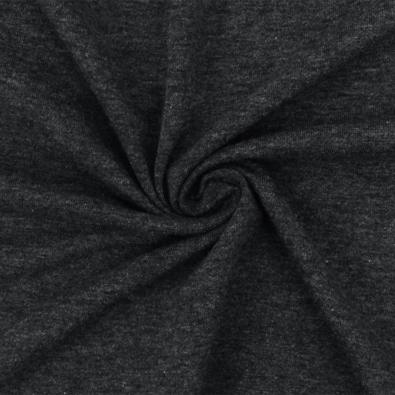 Heather Black-Gray Stretch Poly Blend Jersey Knit Fabric By the Yard